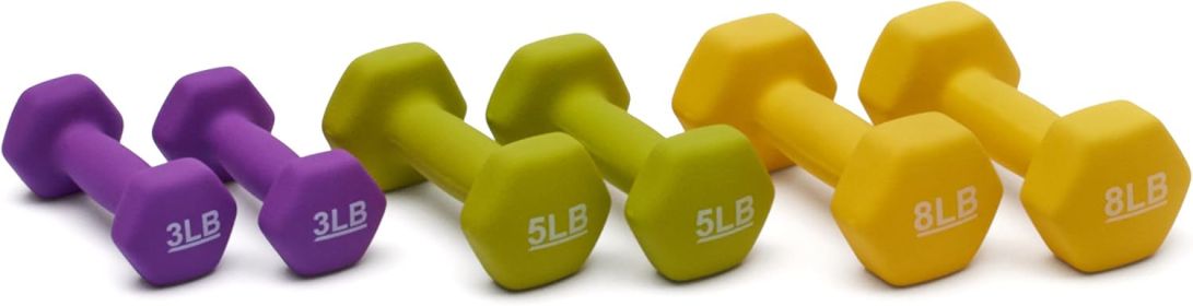 Neoprene Dumbbell Hand Weights for Exercise and Muscle Toning