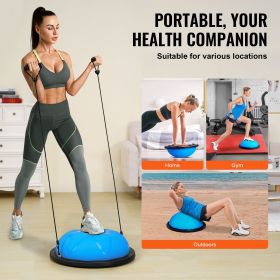 Half Exercise Ball Trainer, 23 inch Balance Ball Trainer, 660 lbs Capacity Stability Ball, Yoga Ball with Resistance Bands and Pump