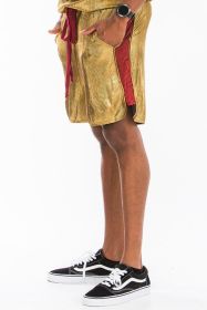 METALLIC FLICK SHORTS (Color: Gold, size: M)