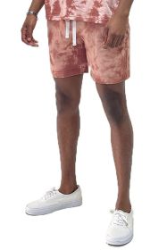 Cotton Tye Dye Sweat Shorts (Color: GINGER, size: 3XL)