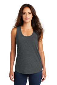 District Women's Perfect Tri Racerback Tank DM138L (Color: Black Frost, size: XL)